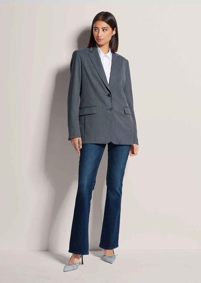Moderner Longblazer mit Karomuster