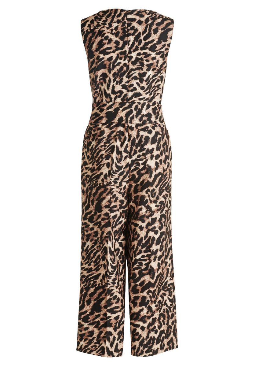 Jumpsuit mit weitem Bein und Animal-Print