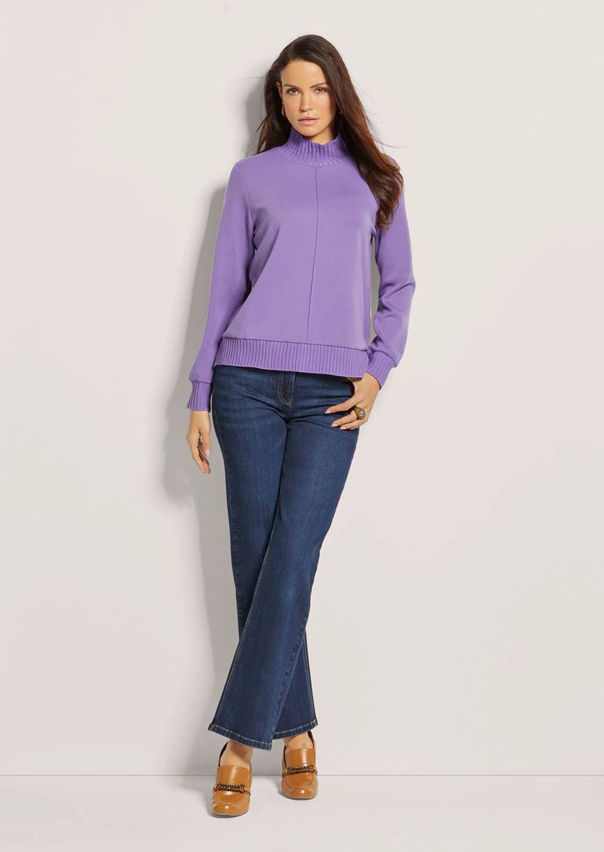 Sweatshirt mit breiten Rippenbündchen