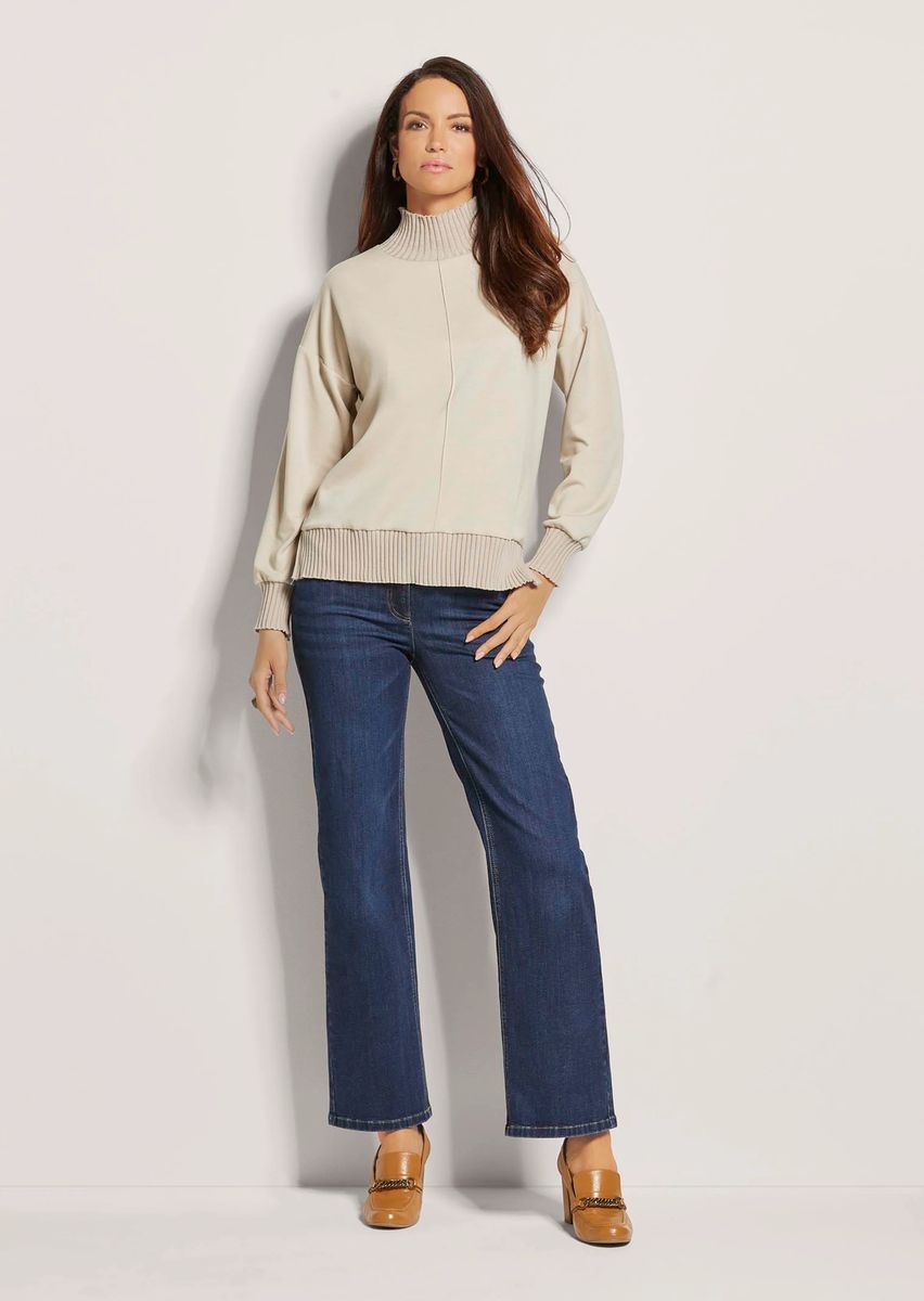 Lässiges Sweatshirt mit Rippenbündchen