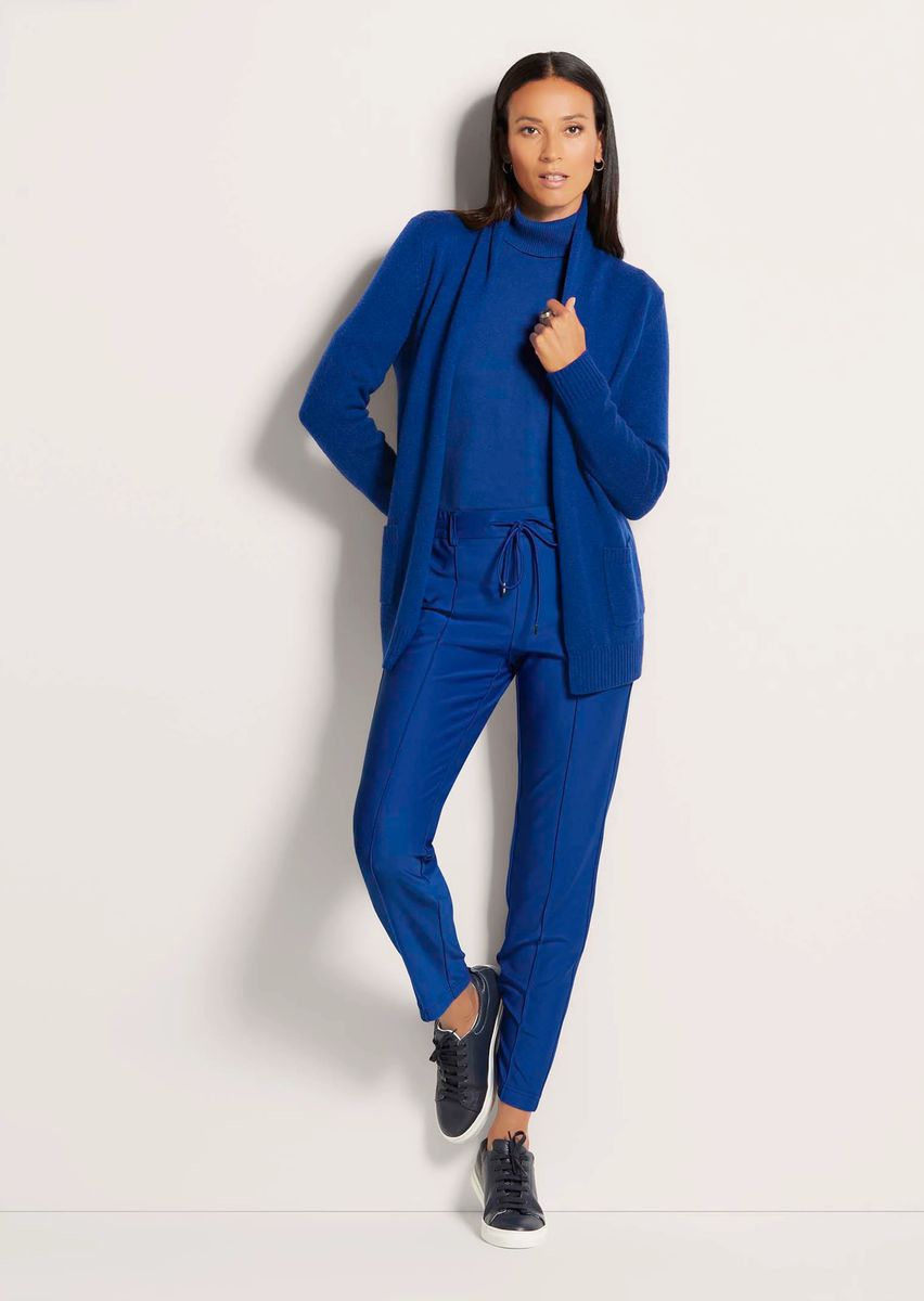 Wollstrickjacke mit Schalkragen