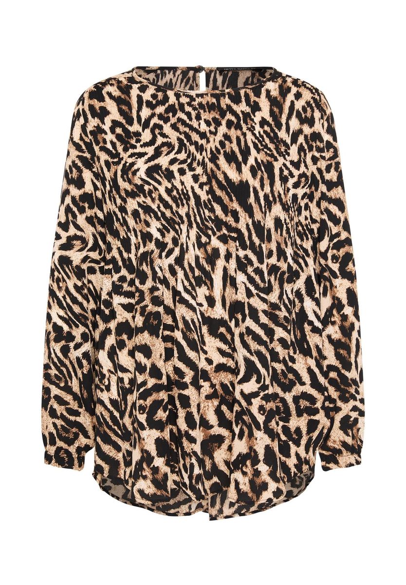 Langarmbluse mit Animal-Print