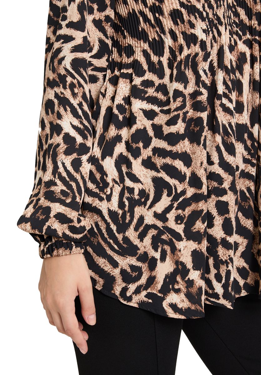 Langarmbluse mit Animal-Print