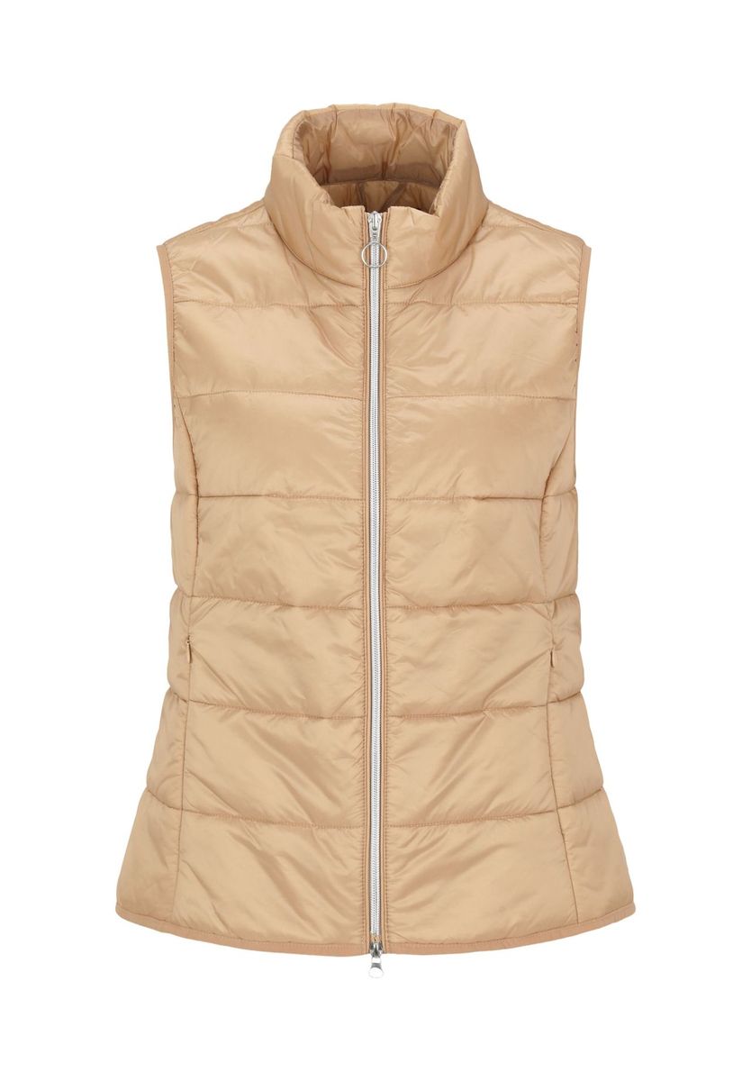 Ärmellose Steppweste mit Reißverschluss