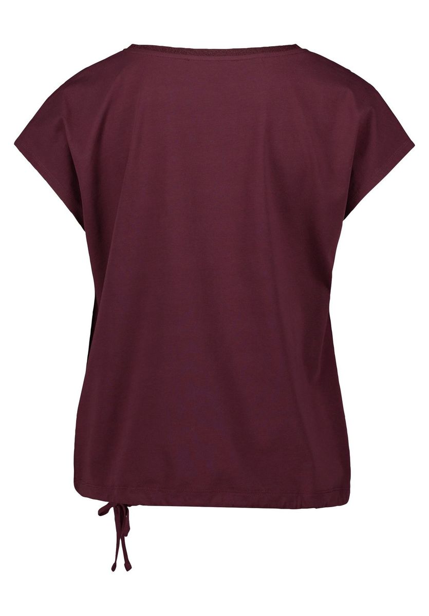 Lässiges T-Shirt mit abstraktem Print und Bindeband