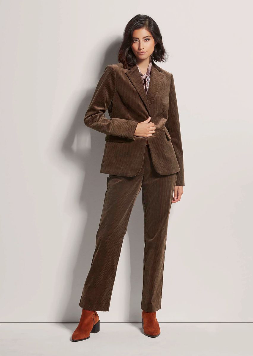 Klassischer Cord-Blazer mit Revers