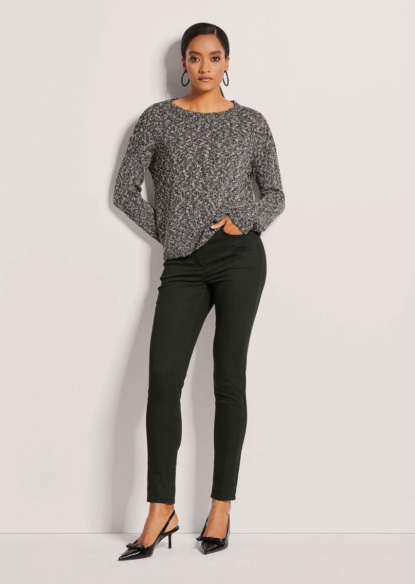 Strickpullover mit Metallic-Effekt