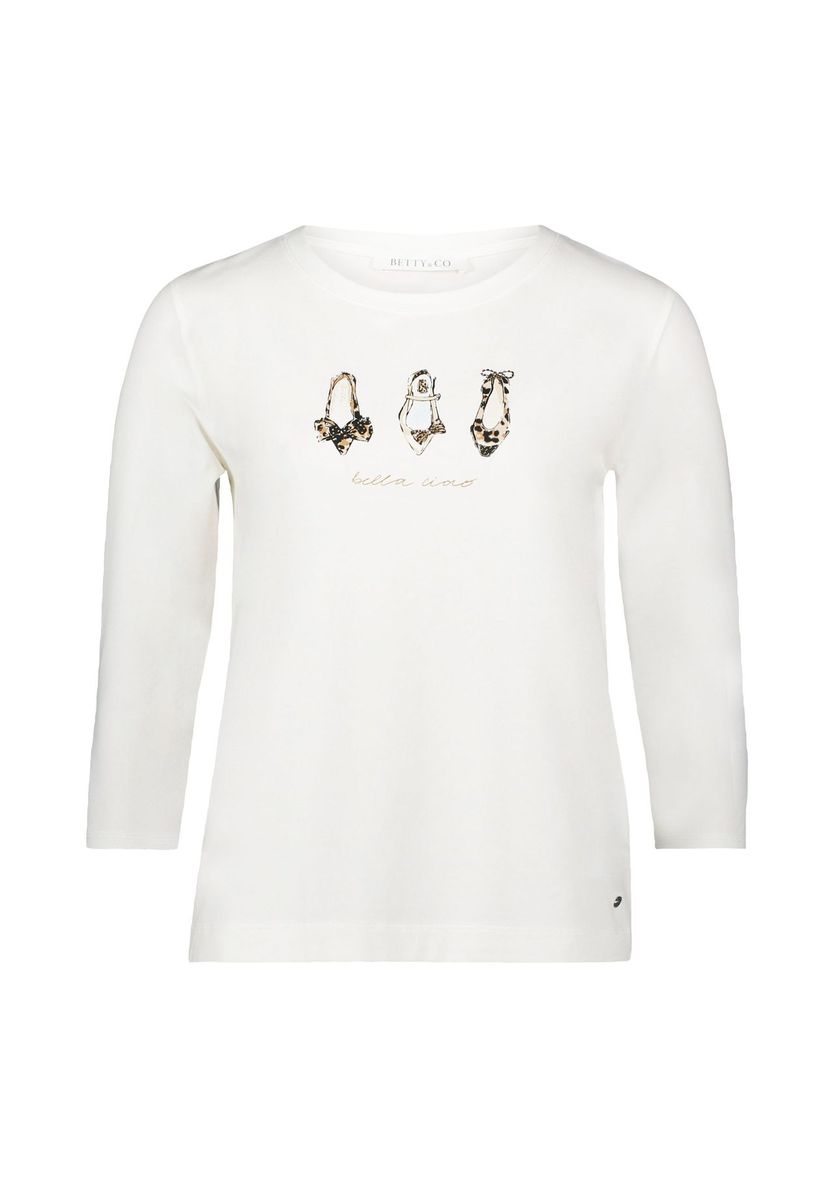 Lässiges Strickoberteil mit Grafikprint