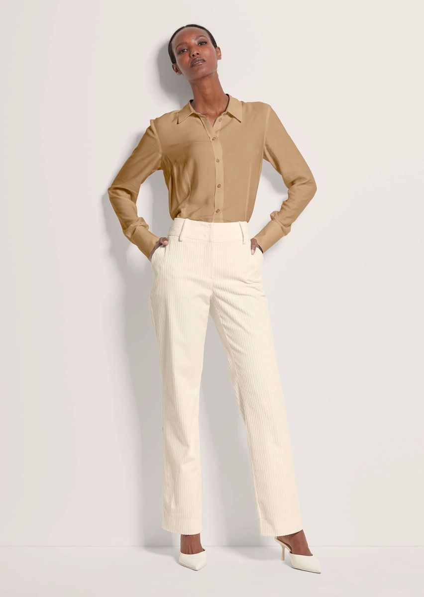 Schmale Stretch-Cordhose