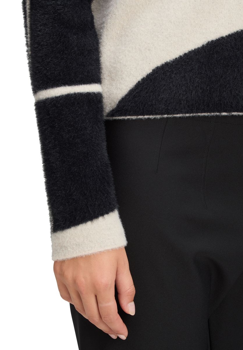 Grafik Jacquard Strickpullover