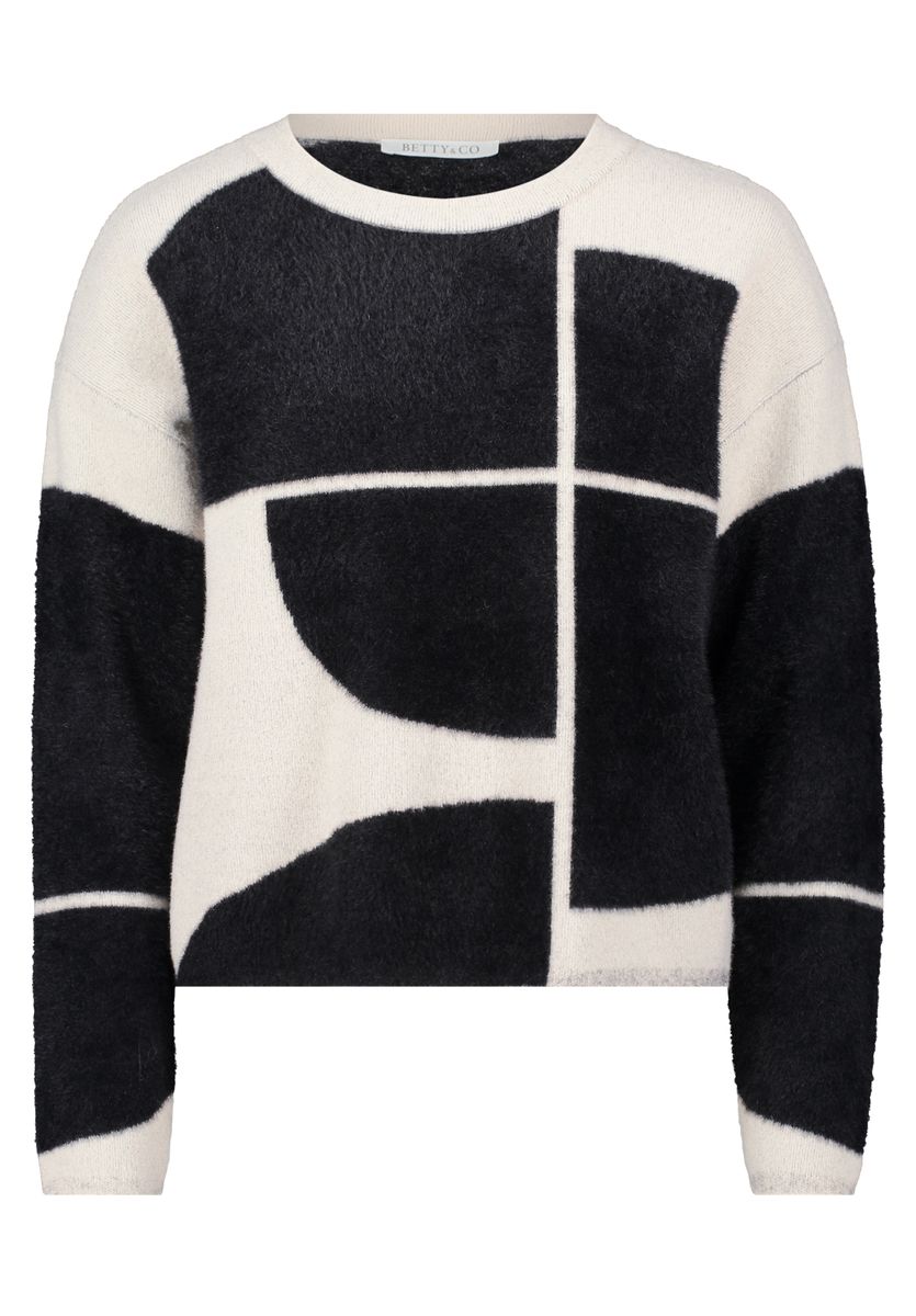 Grafik Jacquard Strickpullover