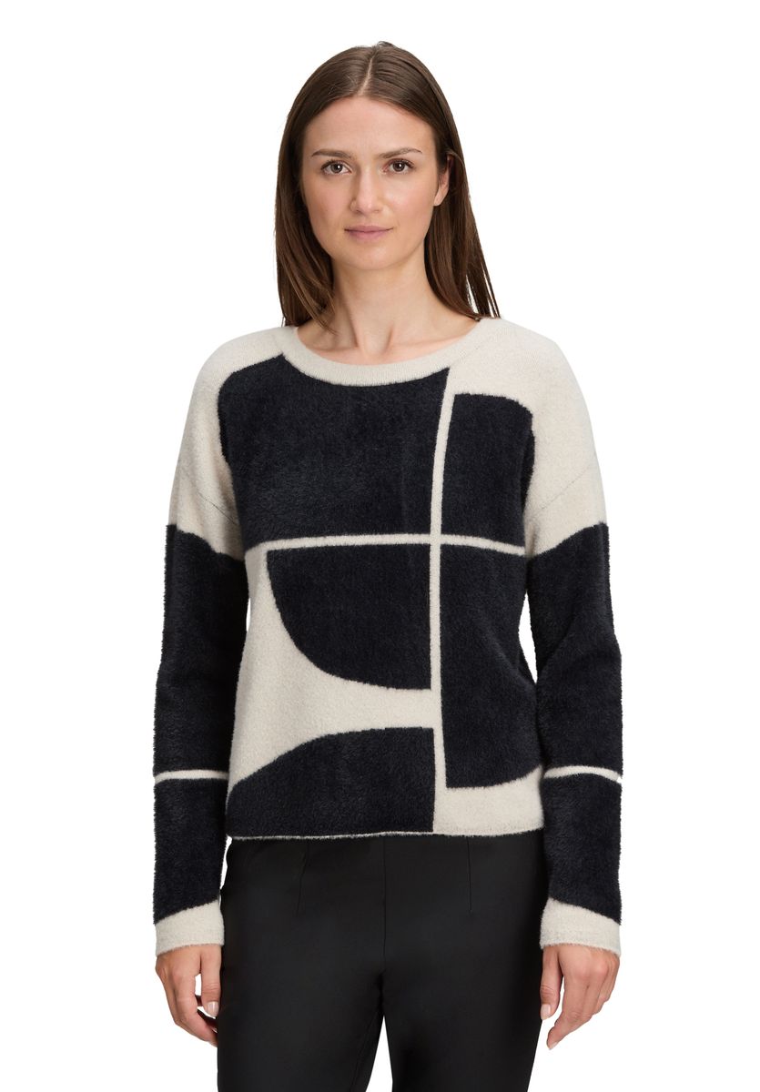 Grafik Jacquard Strickpullover