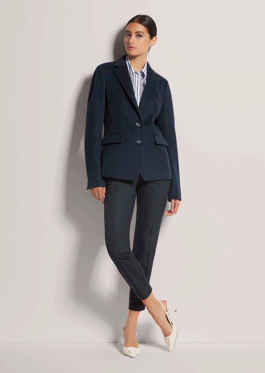 Klassisch Taillierter Blazer aus Reiner Wolle