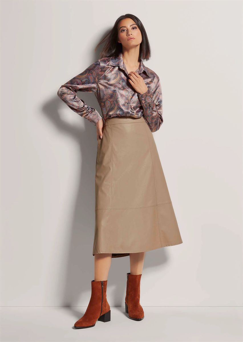 Satinbluse mit Paisley-Muster