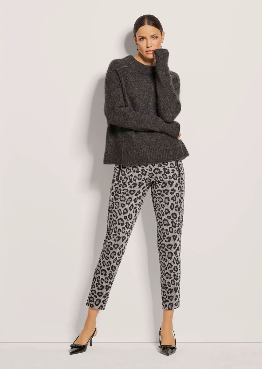 Boxy-Pullover mit Stehkragen und Kaschmir