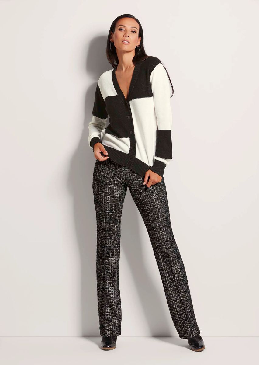 Strickjacke in Patchwork-Optik
