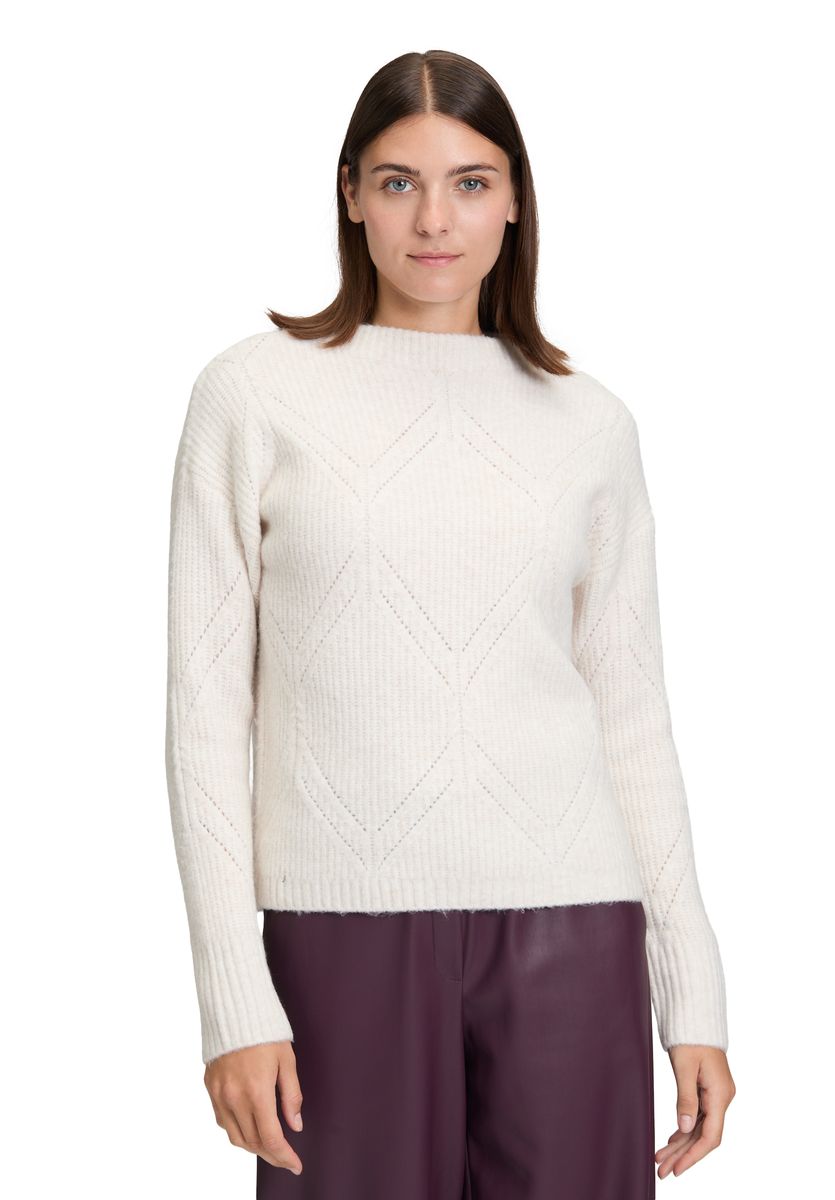 Strukturierter Diamant Strickpullover