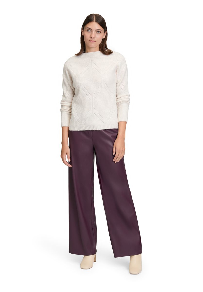Strukturierter Diamant Strickpullover
