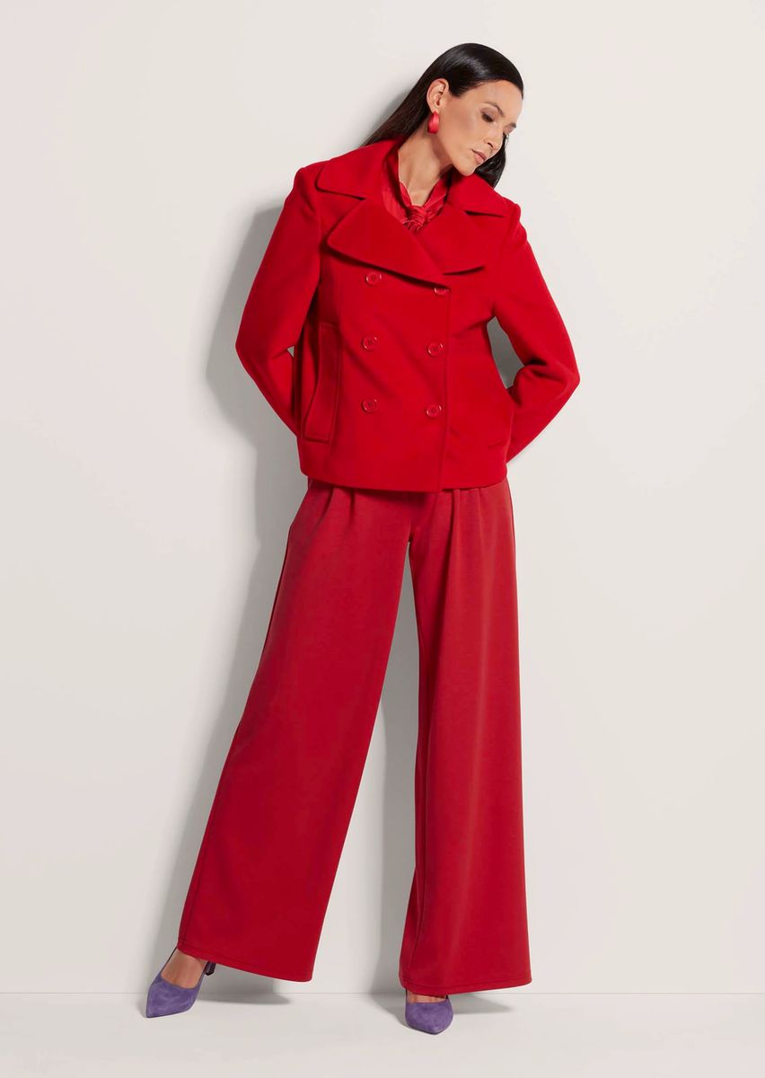 Zweireihige Cabanjacke aus Wollmischung
