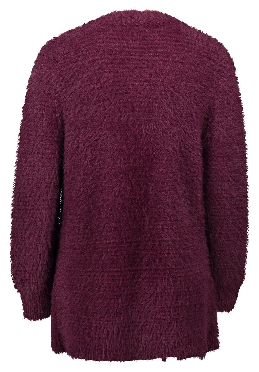 Strickjacke mit offener Vorderseite und Textur