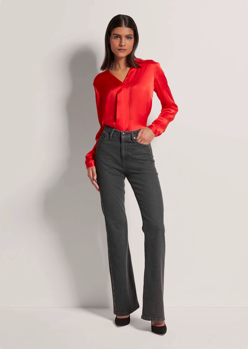 High-Waist Bootcut-Stretch-Jeans
