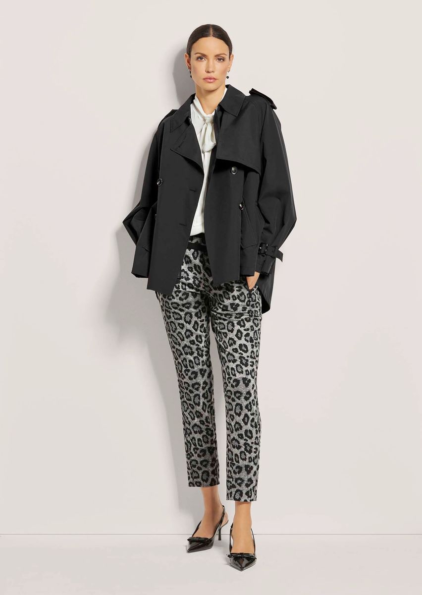 Oversized Zweireihiger Kurz-Trenchcoat