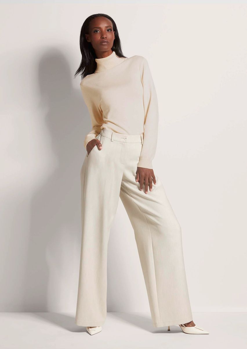 Elegante Palazzo-Hose mit weitem Bein