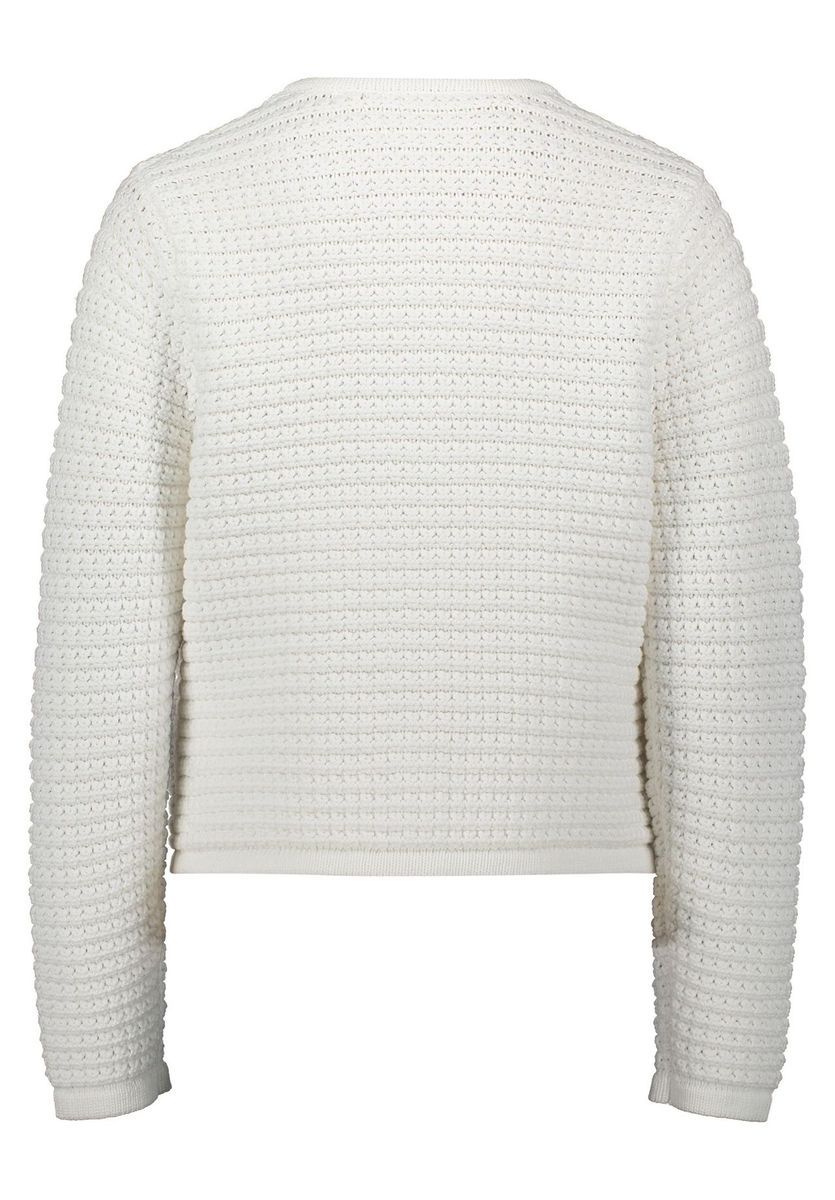 Strukturierte Strickjacke mit goldenen Knöpfen