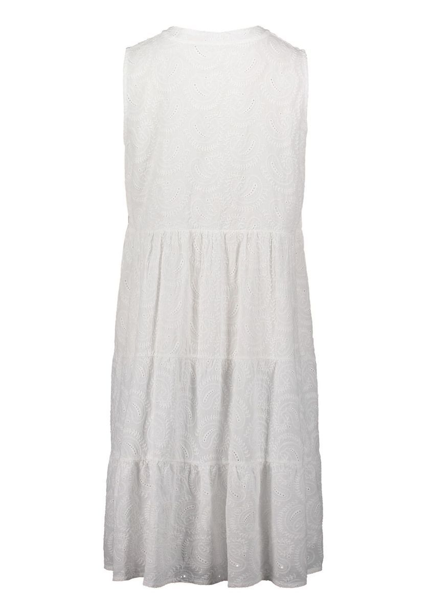 Gesticktes Baumwoll-Midikleid mit Stufen