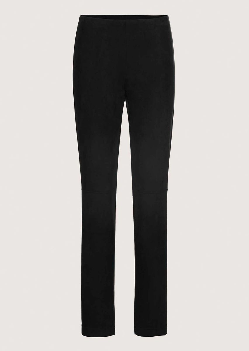 Gerade Hose aus Velourslederimitat