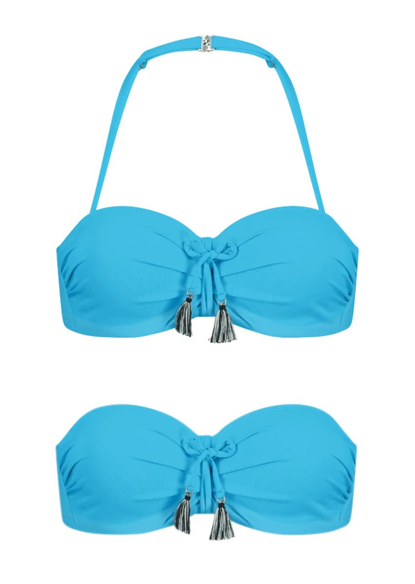 Bandeau-Bikini-Top mit Quasten