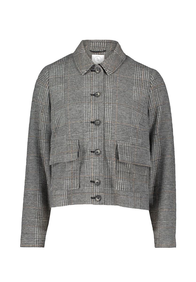 Karierte Freizeitjacke mit Taschen