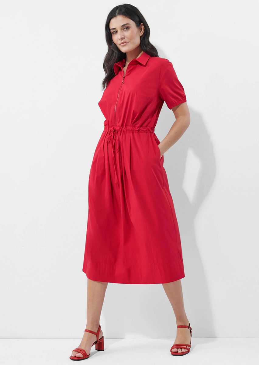 Sportliches Midi-Kleid mit Reißverschluss