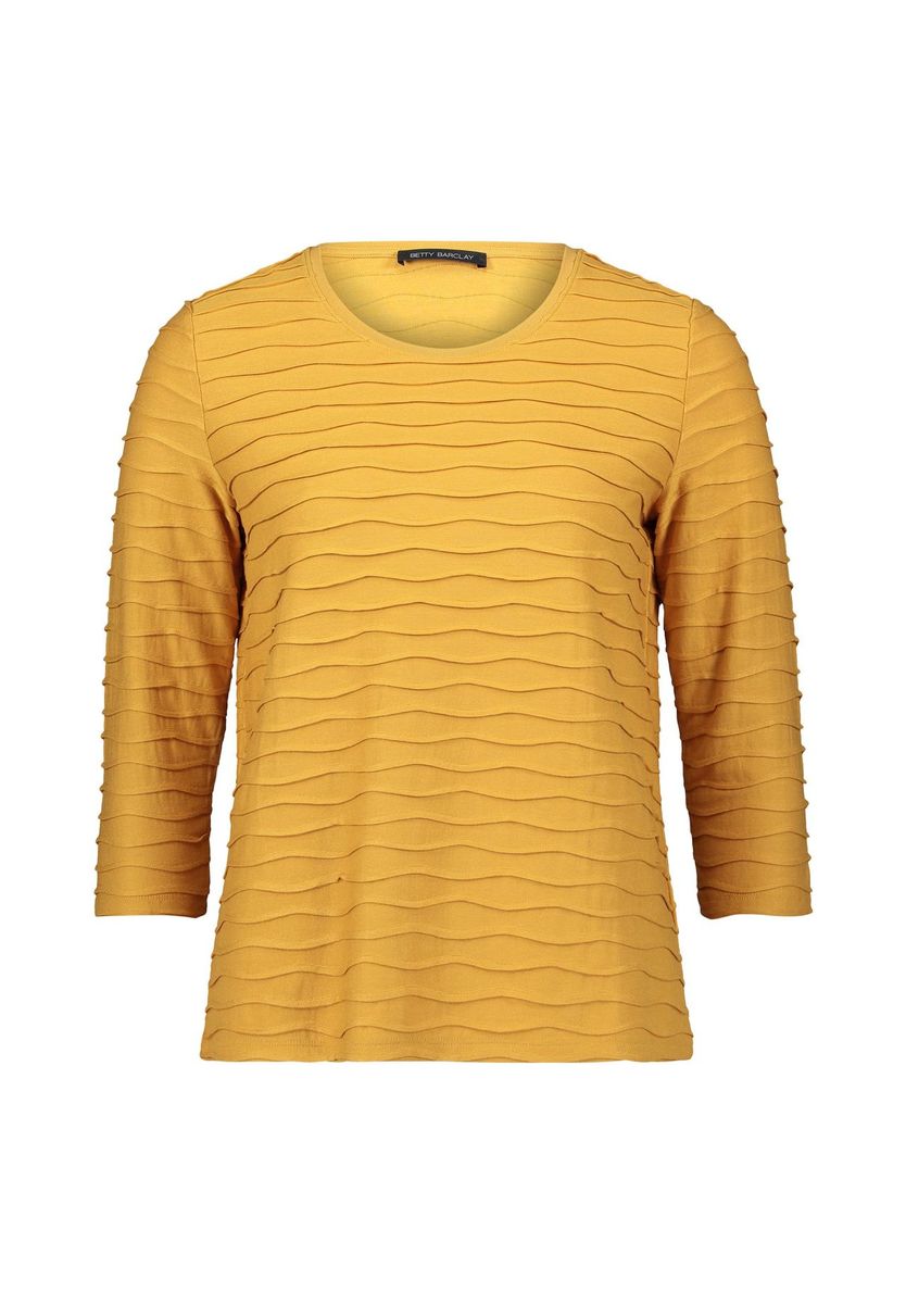 Strukturierter Strickpullover mit Dreiviertelärmeln