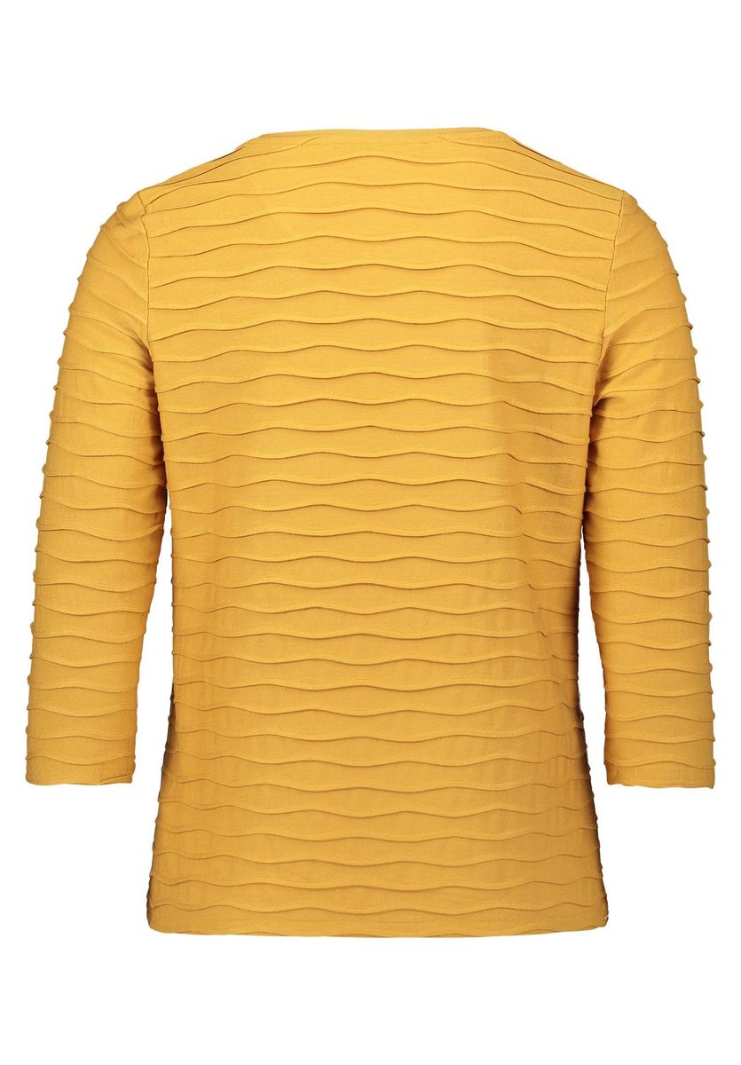 Strukturierter Strickpullover mit Dreiviertelärmeln