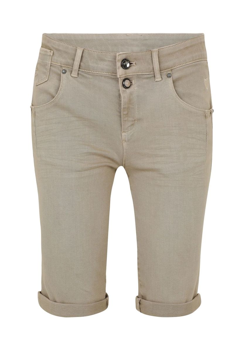 Lässige Mid-Waist Denim Bermuda Shorts