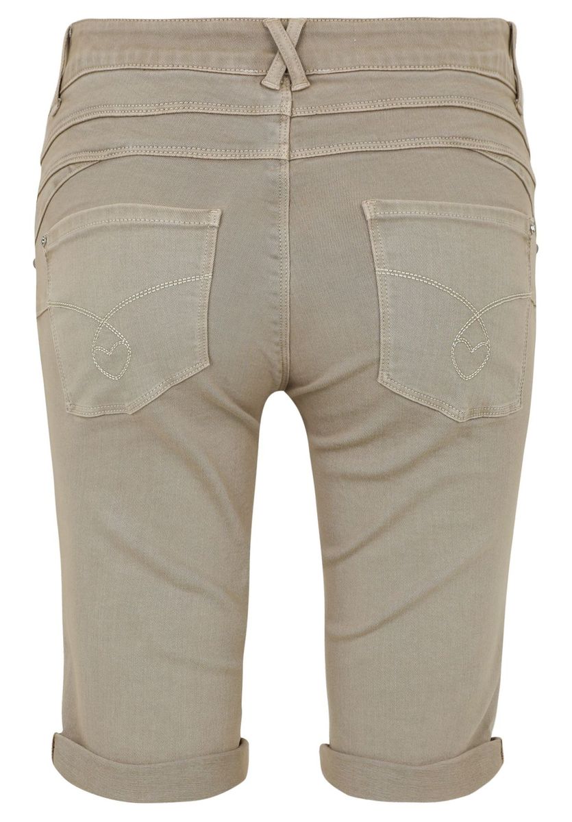 Lässige Mid-Waist Denim Bermuda Shorts