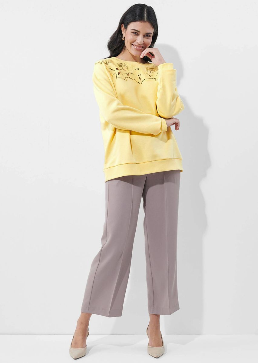 Sweatshirt mit Ajour-Lochmuster