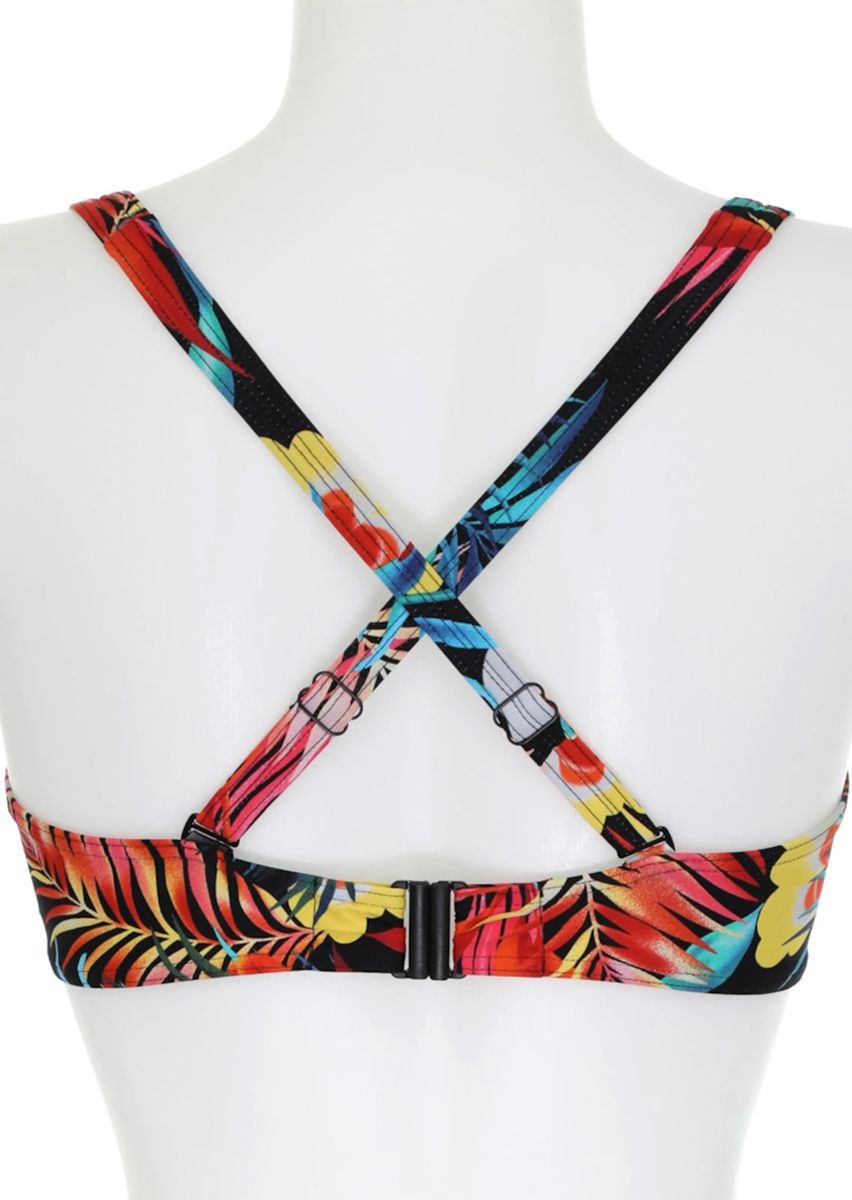 Bügel-Bikini-Top mit Tropenprint