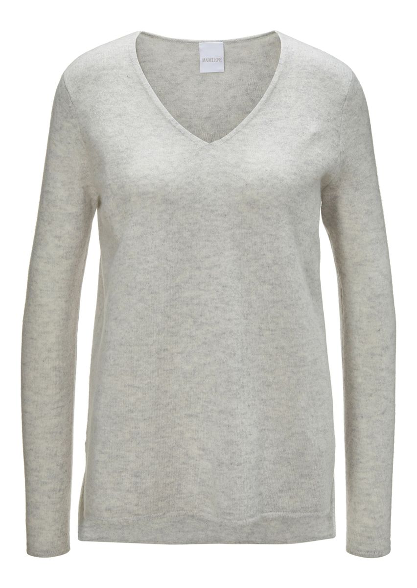 Luxuriöser Kaschmirpullover mit V-Ausschnitt
