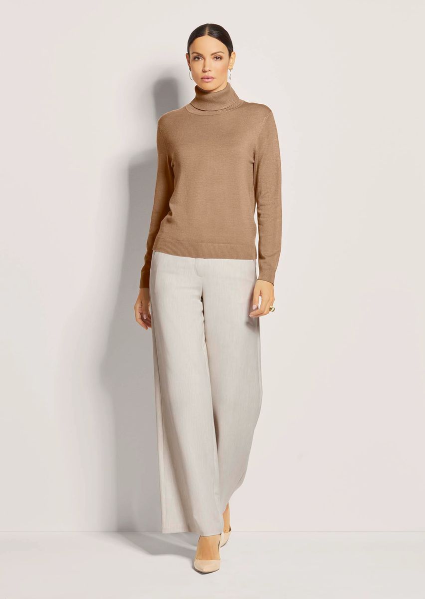 Klassischer Rollkragenpullover aus Feinstrick