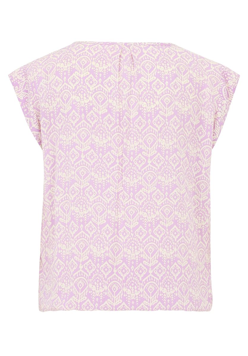 CARTOON Shirtbluse, Split-Neck, für Damen, lila, 34