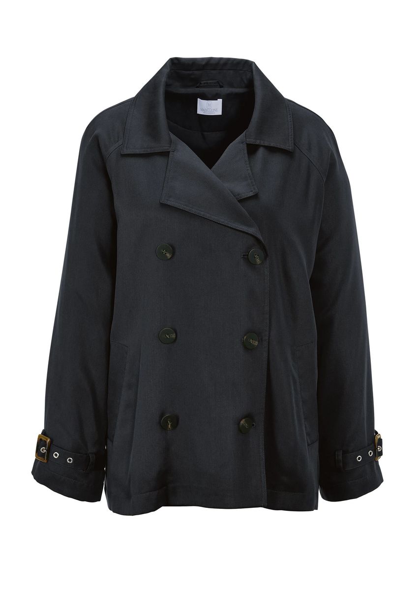 Oversize-Caban-Jacke mit Doppelreiher
