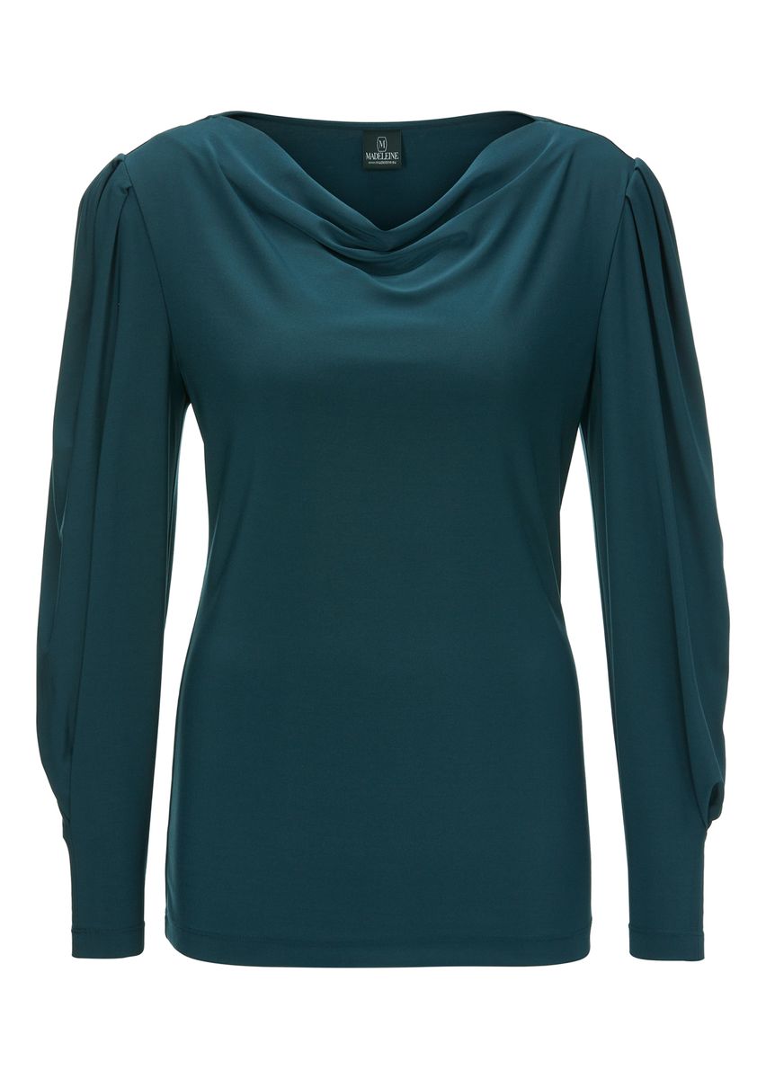 Elegantes Jersey-Top mit Wasserfallausschnitt