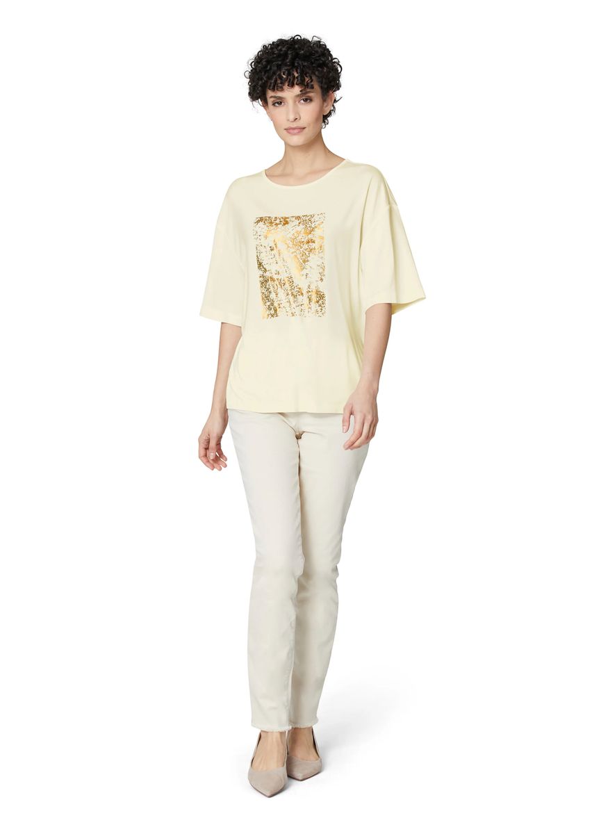 Oversized-Shirt mit Metallic-Print
