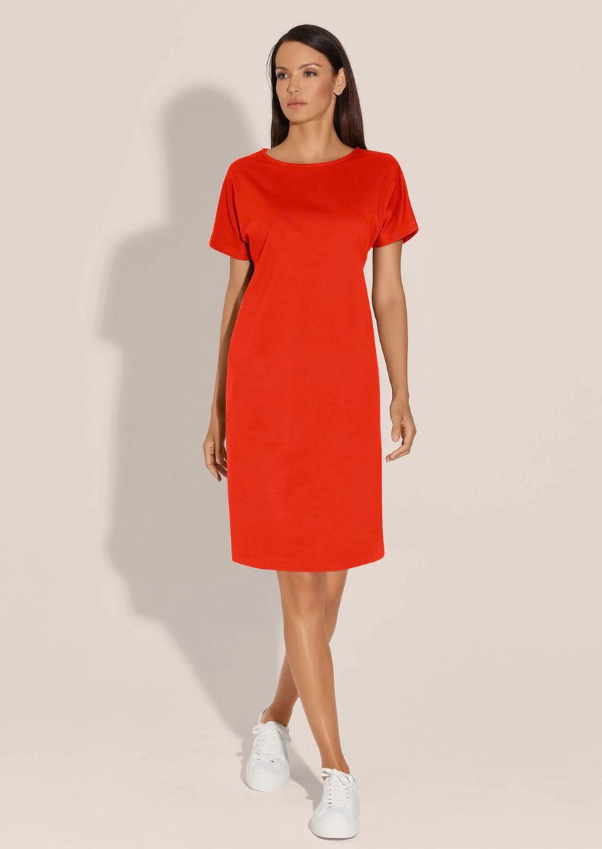 Entspanntes Jerseykleid in H-Linie