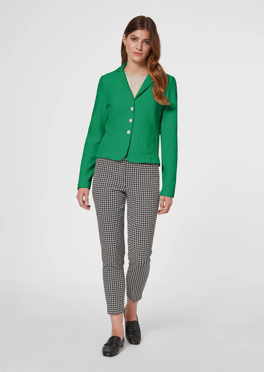 Kurzer strukturierter Jersey-Blazer