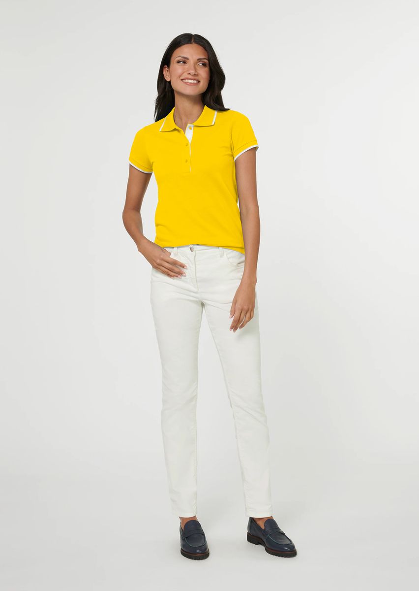 Klassisches Piqué-Poloshirt mit Kontrastkanten