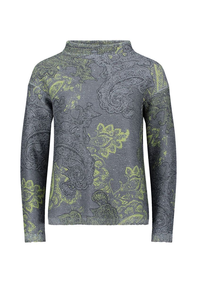Strickpullover mit Paisley-Muster und Pailletten