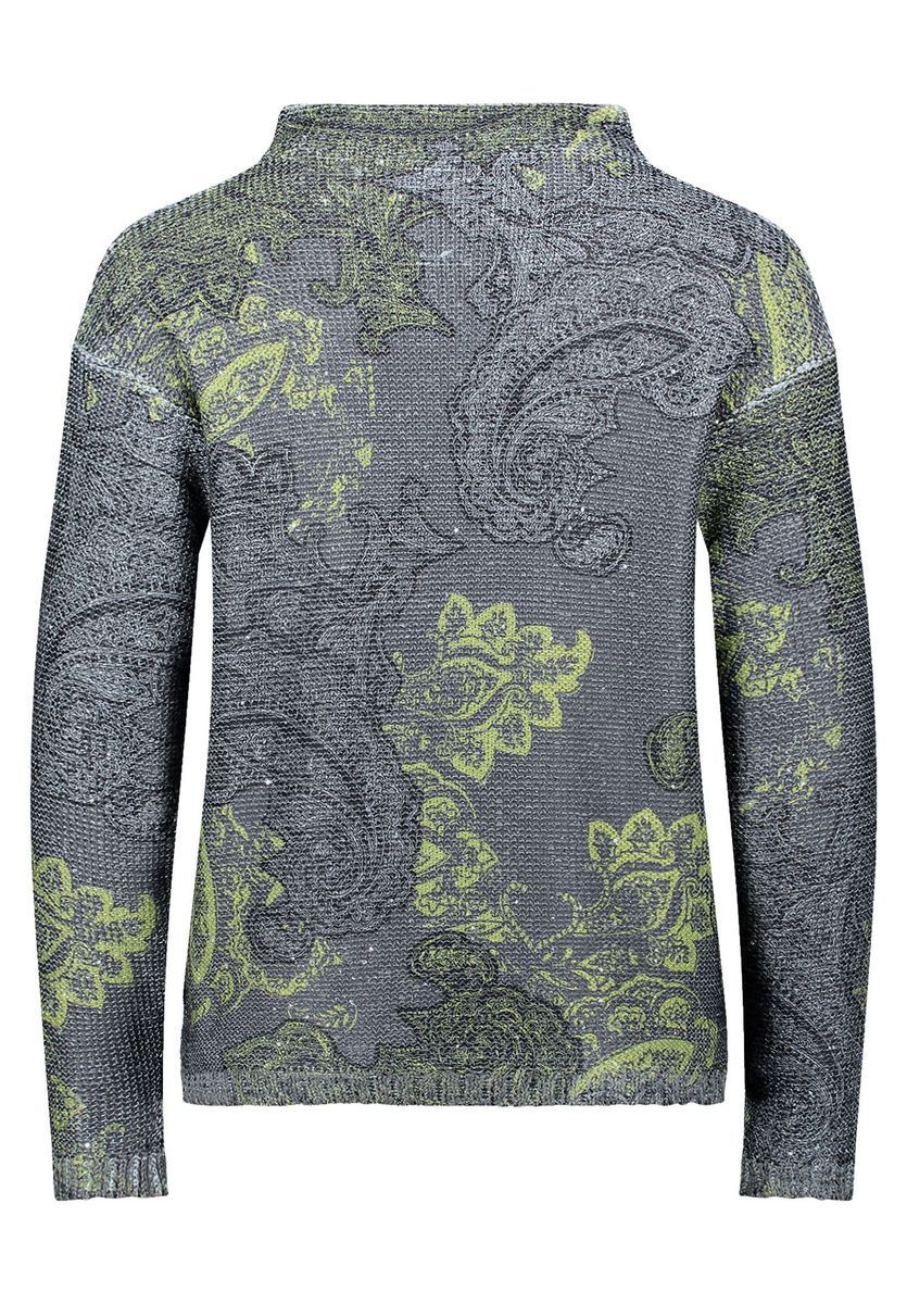 Strickpullover mit Paisley-Muster und Pailletten